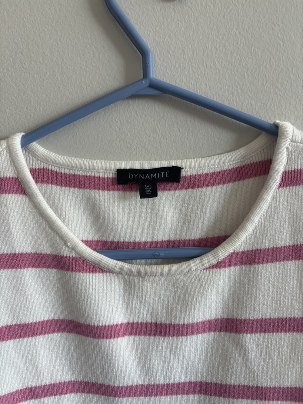 Dynamite pink striped crop top